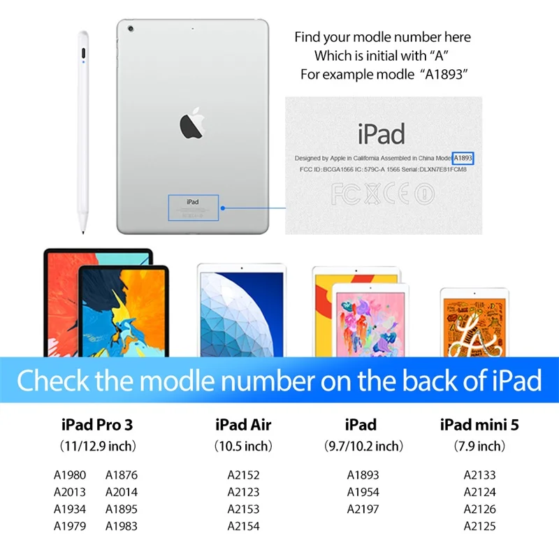 Стилус для всех планшетов iPad емкостный экран 10 2 7 го поколения 2019 Air 3 пальмовое