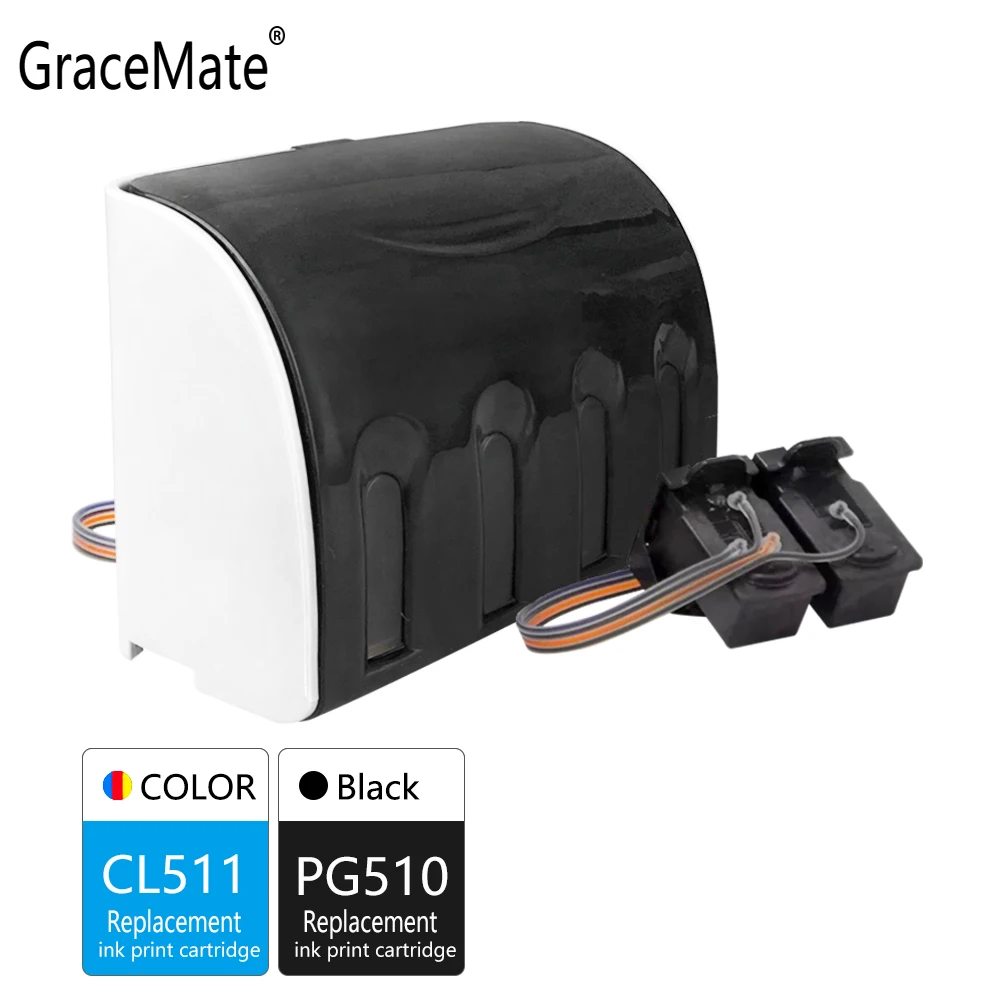 

GraceMate Replacement for Canon PG510 CL511 CISS Bulk Ink Cartridge For MP240 MP250 MP260 MP280 MP480 MP490 IP2700 MP499 Printer