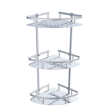 

Aluminum Triangle Three Layer Plate Shelf Bathroom Tray Bathroom Hanging Corner Bathroom Accessory