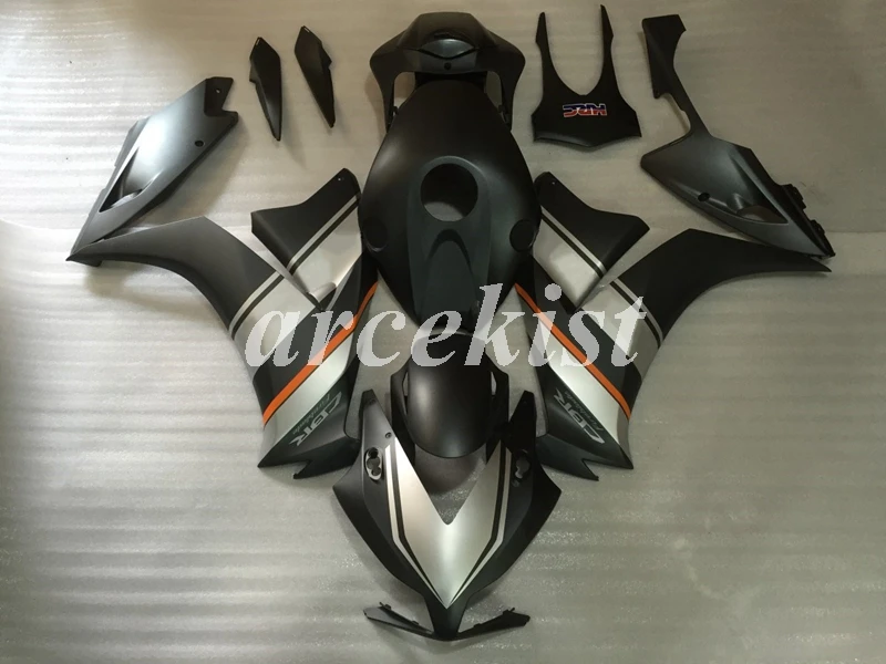ABS Полный обтекатели Наборы Подходит для HONDA CBR1000RR 2012 2013 для детей возрастом 12, 13, 14, 15, 16 CBR1000 1000RR тела комплект черный, серебристый цвет