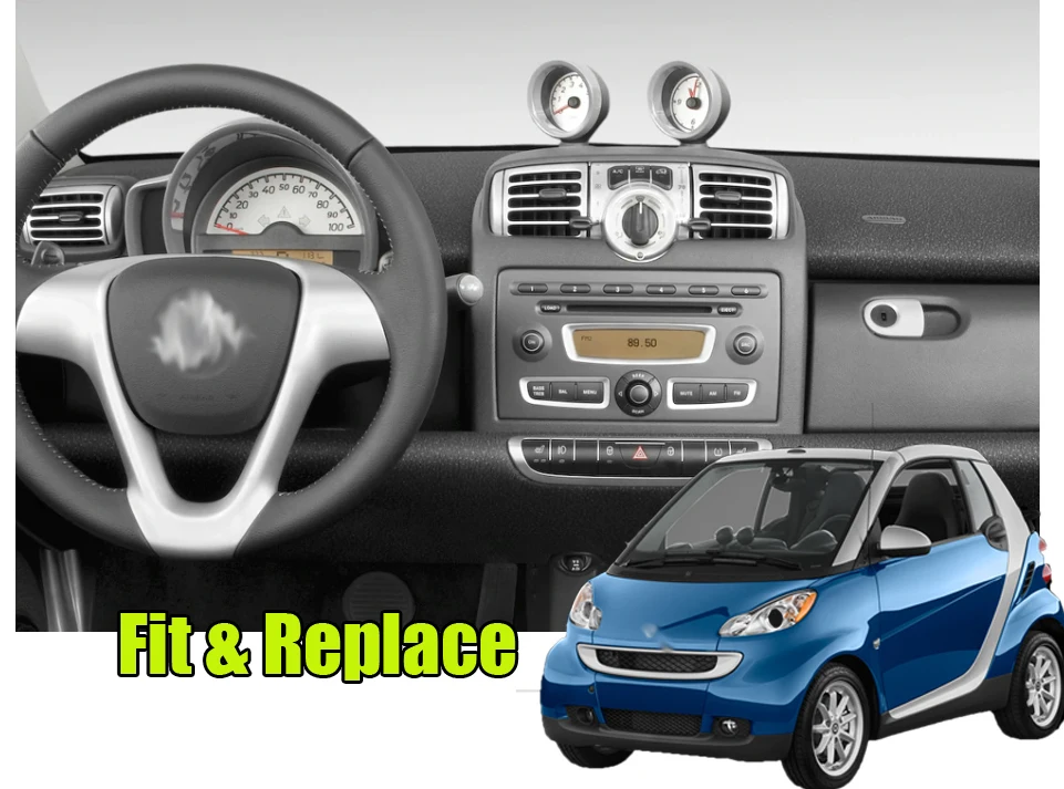 Liandlee Android 8,1 UP 4+ 64G для Smart Fortwo w451 2007~ Автомобильный ips экран Carplay BT Wifi gps Navi Карта Навигация медиа