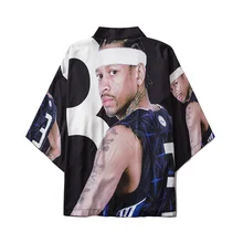 Японское кимоно кардиган мужской Азиатский юката хаори Топы японские традиционные этнические кимоно унисекс тонкие свободные блузки