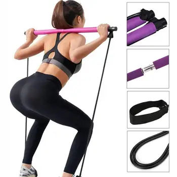 

Fitness Yoga Gym Body Rope Puller Yoga Pull Rods Abdominal Resistance Bands For Pilates Exercise Stick Toning Bar