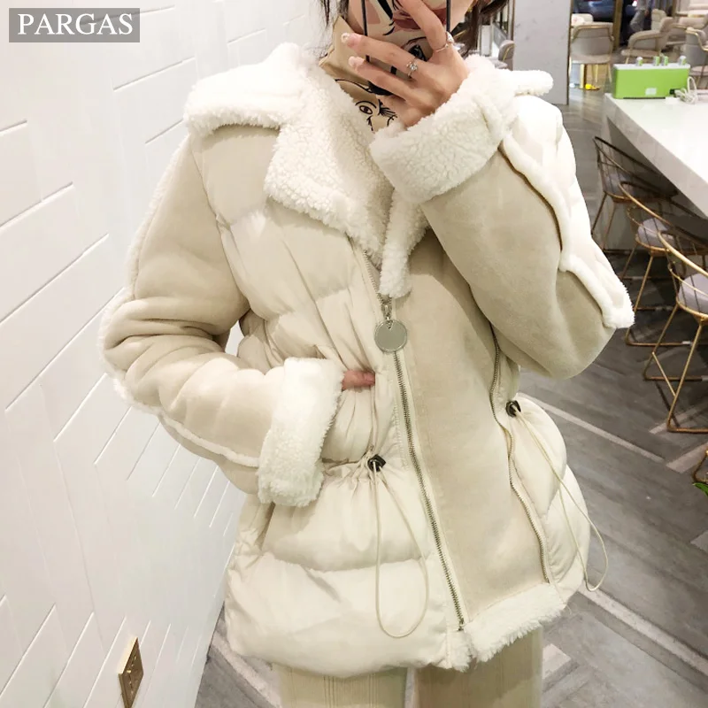 2019 теплое пальто женское пуховое тонкие однотонные куртки зимнее Толстые парки |
