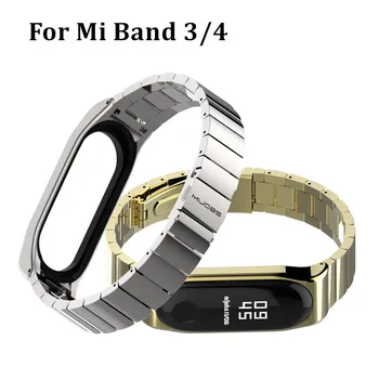 

Duoteng Strap for Xiaomi Mi Band Bracelet MiBand 4 Strap Stainless Steel Wriststrap with Butterfly Buckle for Mi Band 3 Bracelet