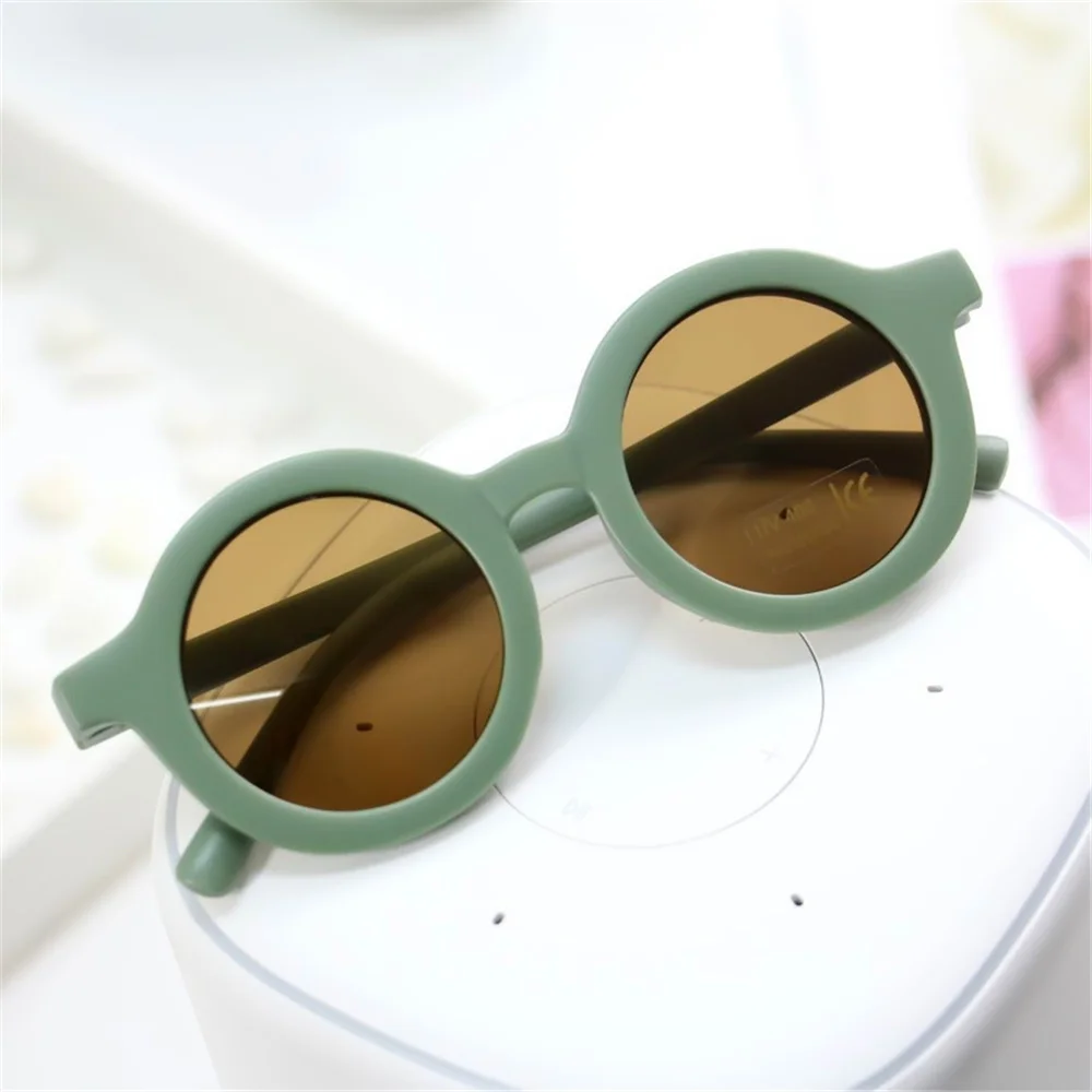 New Lovely Kids Baby Sunglasses Children Sun Round Street Beat Boy Girls Eyeglasses Protection Glasses Hair Accessories_voghion.com