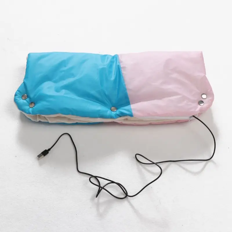 Winter Warm USB Heater Stroller Gloves Warmer Pushchair Hand Muff Waterproof