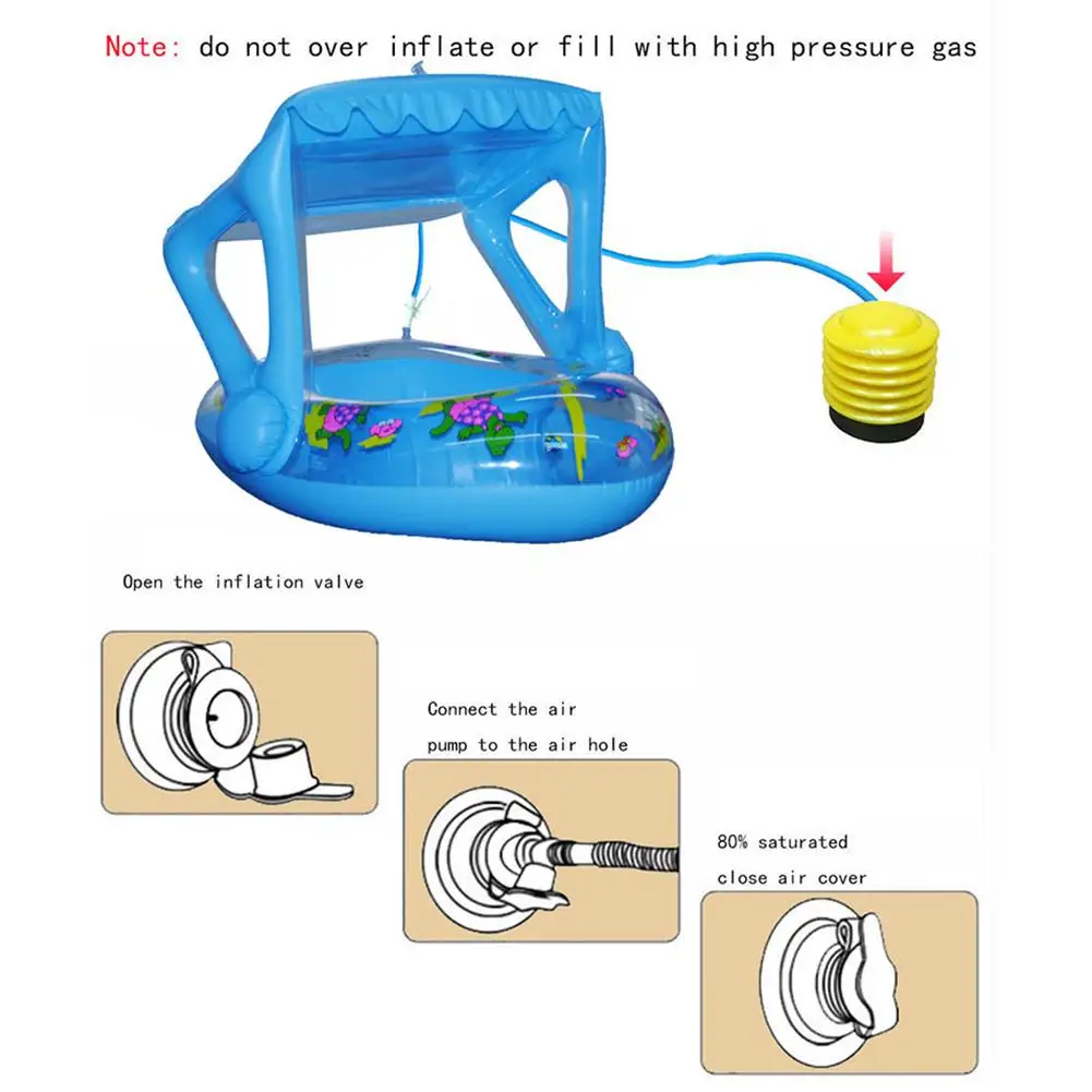 Детское кольцо для плавания летняя детская мультяшная надувная лодка с сиденьем, надувной детский резиновый ПВХ круг, безопасный плавательный тренажер, бассейн