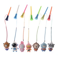5Pcs Golf 83mm Multicolor Plastic Tee With PVC 3D Cartoon Pattern Golf Ball Holder Prevent Loss Golf Rubber Tee Golf Accessories 1