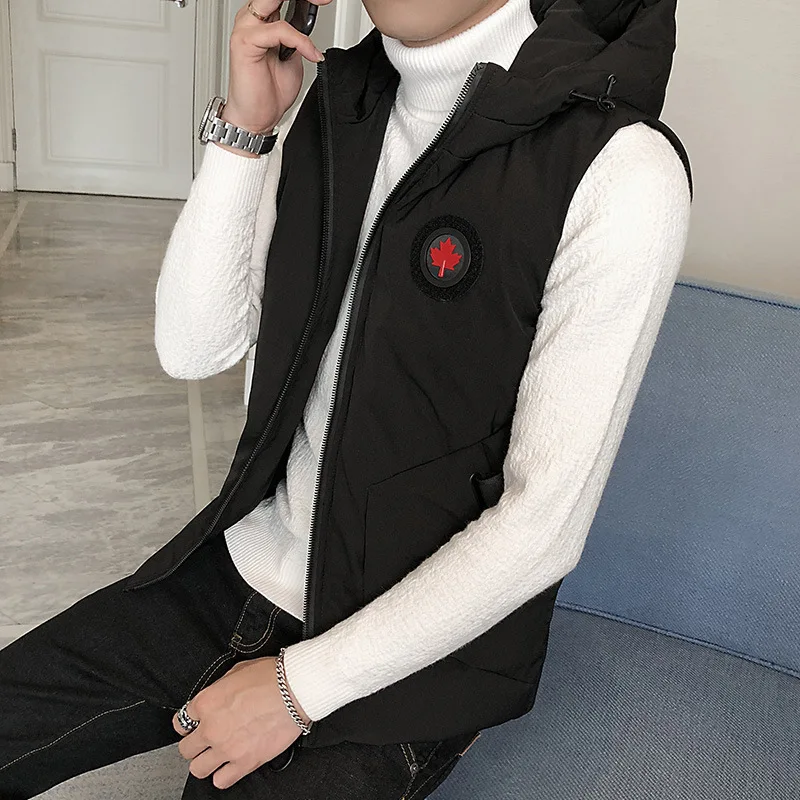 Зимний стиль, мужской пуховый хлопковый жилет, повседневный корейский стиль, модный красивый жилет для подростков, универсальный жилет для студентов