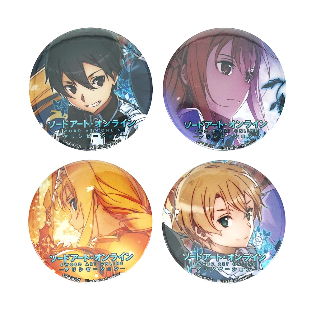 

Sword Art Online SAO Anime Kirigaya Kazuto Kirito Yuuki Asuna Alice Synthesis Thirty Eugeo Metal Icon