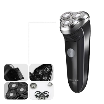 

3d electric rechargeable shaver triple-heads Pop-up trimmer cutting machine for sideburns