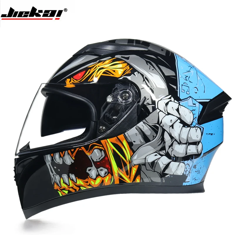 Гоночный шлем для мужчин и женщин Casco Capacete, мотоциклетный шлем для мотокросса с двойными линзами, шлемы с индивидуальным рогом - Цвет: 11