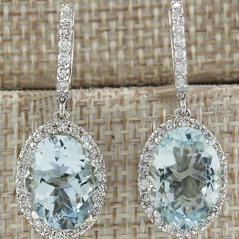 K567 Синие кристаллы, стразы, серьги, серебряный цвет, ювелирное изделие, модные женские Bricons, для свадьбы, большие капли Oorbellen для женщин V5Q240 - Окраска металла: K567