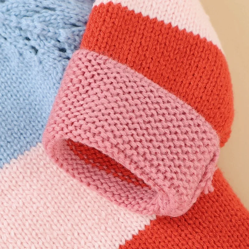 Winter Baby Sweater Kids Boys Girls Knit Cardigan Sweaters Toddler Rainbow Striped Fashion Clothing Fall Baby Cardigan23