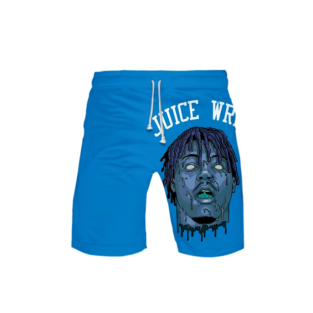 Мужские шорты с 3D принтом Juice Wrld, летние быстросохнущие мужские шорты в стиле хип-хоп Juice Wrld, пляжная одежда, уличная одежда