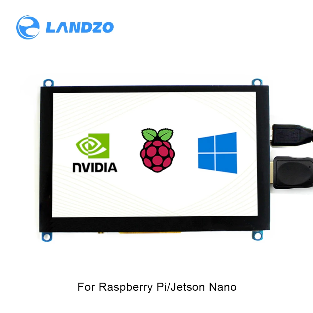 ЖК экран с сенсорным экраном для Raspberry Pi 4B/3B +/Jetson Nano 5 дюймов HDMI 800*480 интерфейс