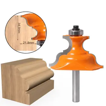 

8mm Shank Pedestal Router Bit Window Door Molding Foot Cabinet Line Cutter Mill
