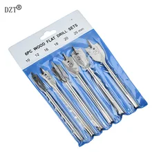 6pc Three-Tipped Woodworking Flat Drill Tapper Sets High Carbon Steel Multi-Specification Flat Drill Bit Board Tapper Special Of