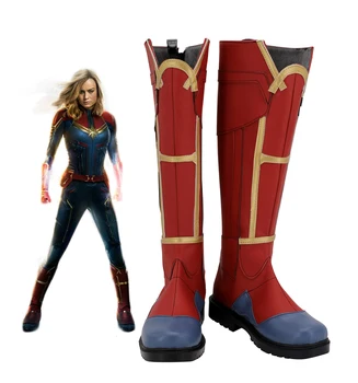 

Captain Marvel Carol Danvers Cosplay Boots Red Shoes Custom Made Any Size for Unisex