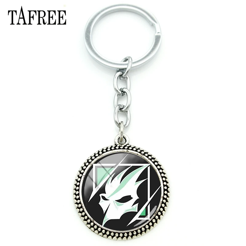 GR48 TAFREE командные спортивные игры инструмент брелок Радуга шесть 6 осада брелки для мальчиков Стекло Ювелирные изделия трендовые кабошон школьник GR39 - Цвет: GR48