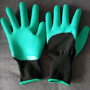 

1 Pair Garden Gloves ABS Plastic Garden Rubber Gloves Digging Planting With Plastic Housekeeping Cleaning Tools Accessories