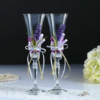 

Set of wedding glasses Bohemia "Lavender", lilac, 24.5 cm 4366765