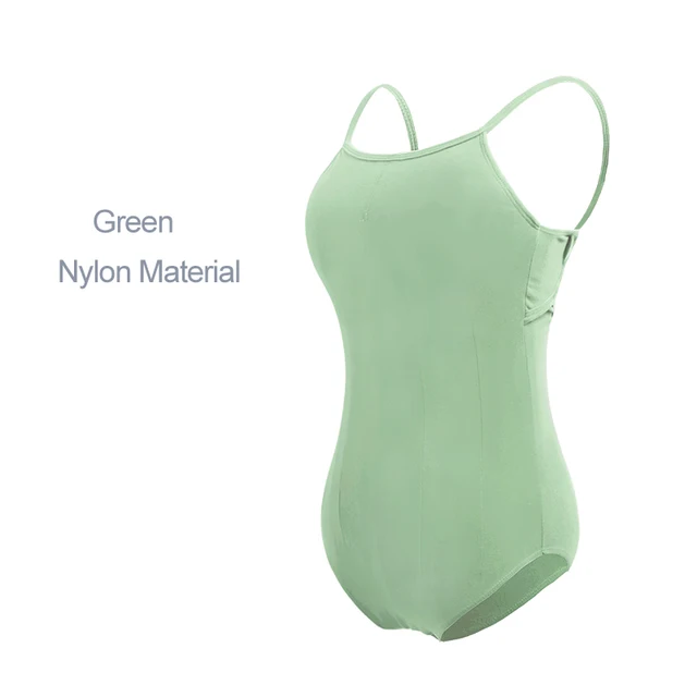 Ballet Leotards for Women Adult Dance Camisole Gymnastics Leotard Ballet Costume Red Black Bodysuit Swimwear Swimsuit Women Green Nylon