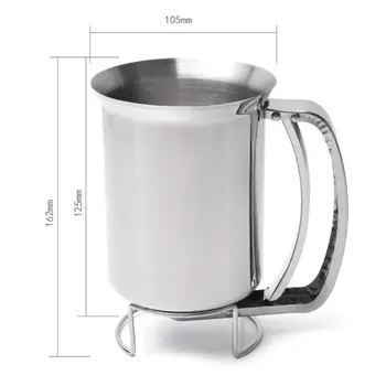 

Stainless Steel Cupcake Waffle Batter Funnel Pancake Dispenser Cream Separator X7YD