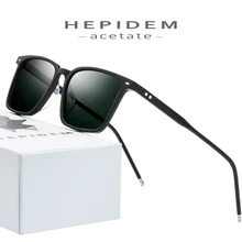 Поляризованные солнцезащитные очки высокой плотности из ацетата для мужчин, новинка, женские брендовые дизайнерские солнцезащитные очки, корейские Квадратные Солнцезащитные очки для мужчин, FONEX