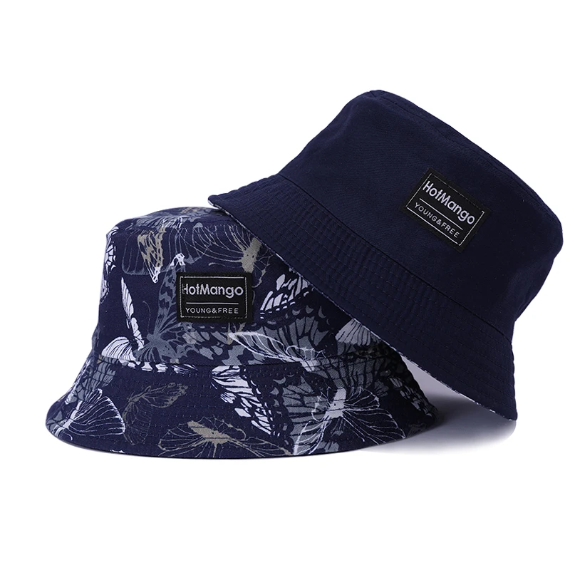Fisherman's Cap Women's Four Seasons UV Protection Two-Sided Wear Versatile Travel Sunshade Art Beach Leisure Holiday Adult Hat
