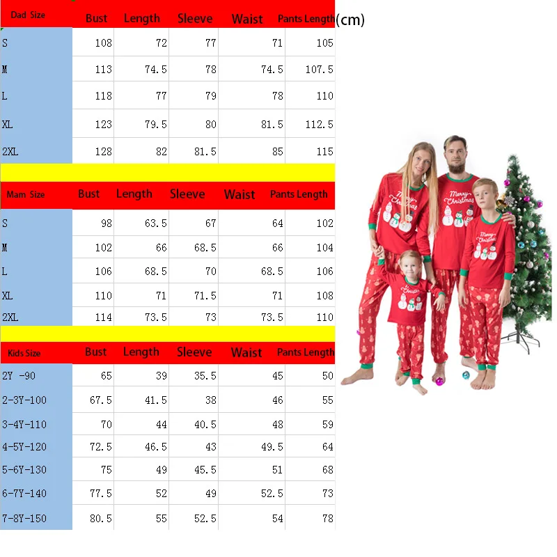 Рождественские Семейные пижамы; Пижама снеговик с длинными рукавами; Семейные комплекты; Пижамный комплект для взрослых и детей; коллекция года; Семейные рождественские пижамы