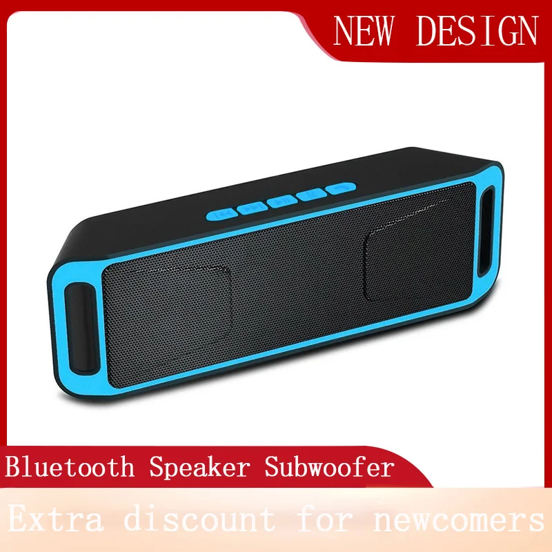 Altavoces inalámbricos Bluetooth de alta calidad para exteriores, Subwoofer estéreo portátil adecuado para ordenador, teléfono inteligente, MP3, USB, tarjeta TF, FM