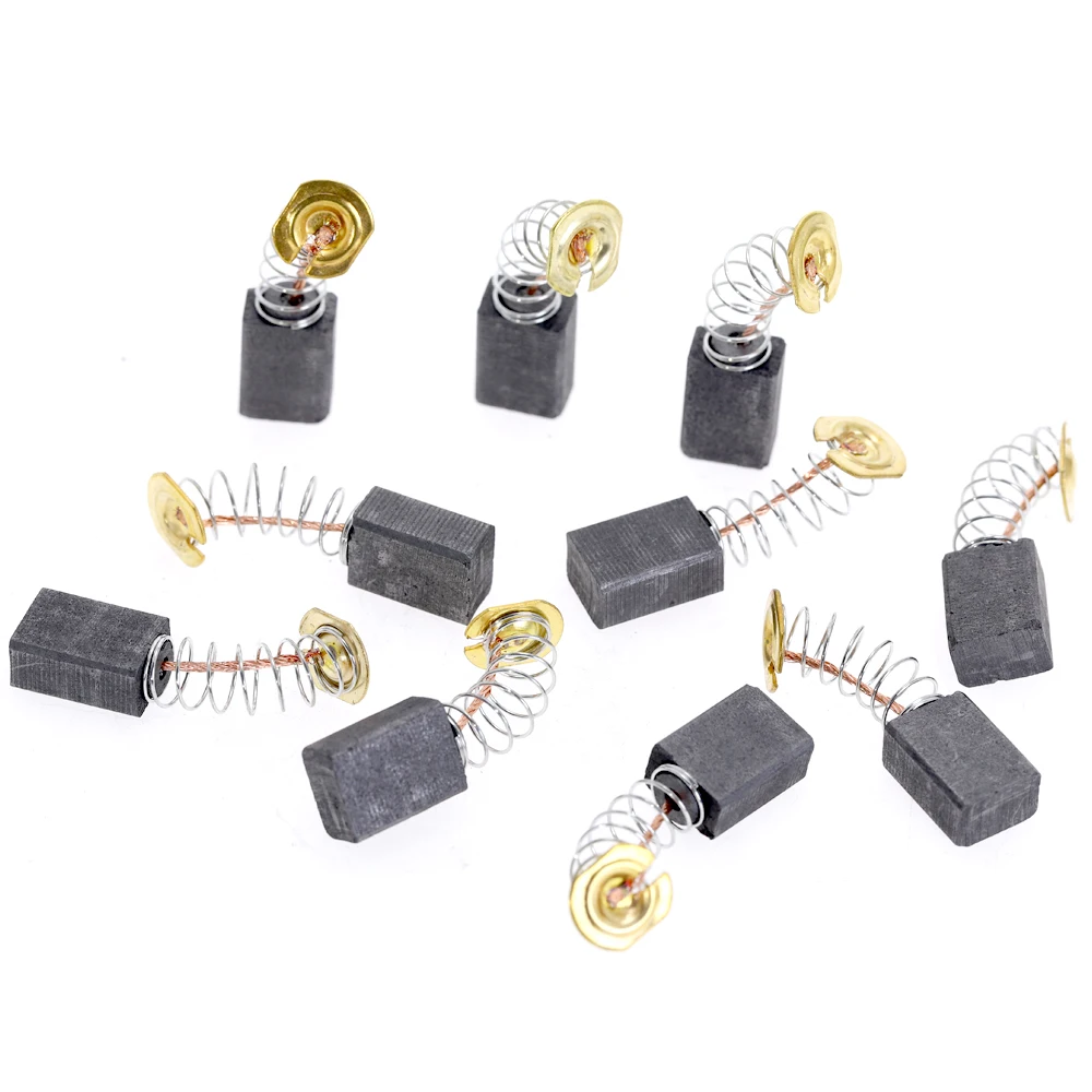 10 шт. карбоновая щетка для дрели Замена для электрической мясорубки 6x9x13 мм 6x8x12 мм запасные части щетки для электродвигателей роторный инструмент