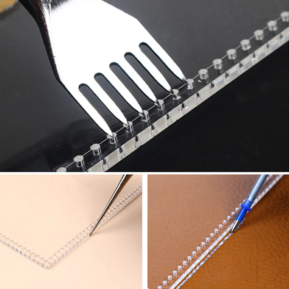 Diy Handmade Leather Craft Tool Paper Grid Pattern Acrylic Type Drawings Special Design Template