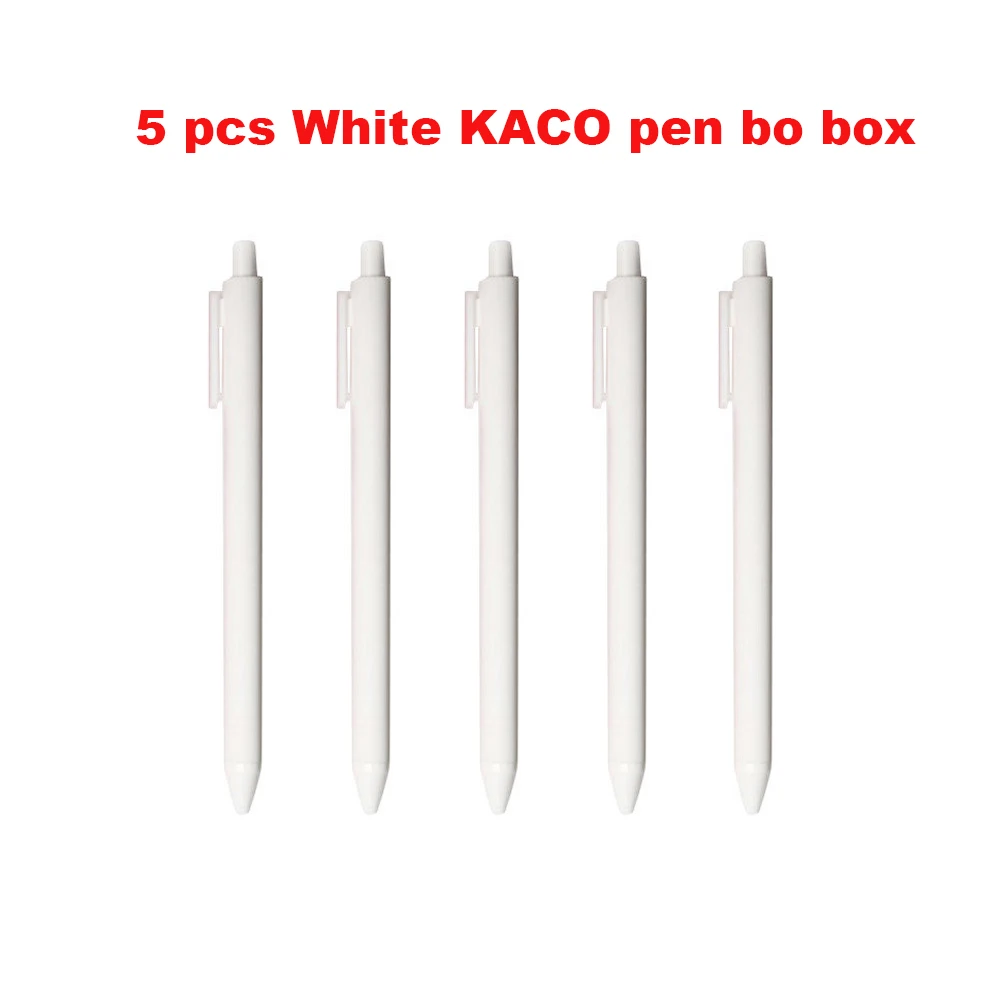 Оригинальная ручка Xiao mi jia Kaco, 0,5 мм, шариковая ручка mi Kaco, стержень, долговечная ручка для подписи, заправлять черными чернилами+ заправка Xiao mi Kaco - Цвет: 5 White Pen NO Box