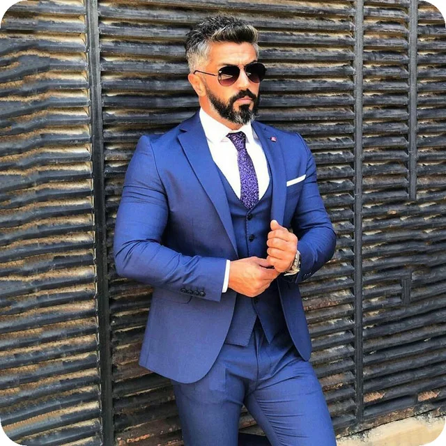 Royal Blue 2021 Suit Men Wedding Suits 