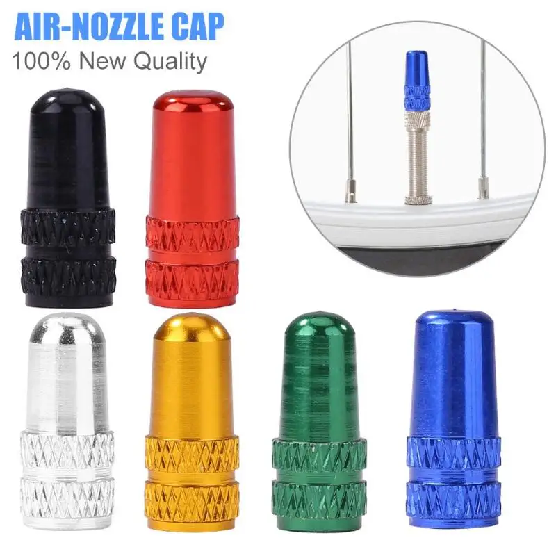 Aluminum Alloy MTB Bicycle Tire Gas Nozzle Valve Caps Cycling Dust Cover