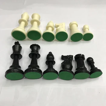 

34 Medieval Chess Pieces Plastic Backgammon Entertainment Board Game International Chess Set Double Queen King Height 75MM