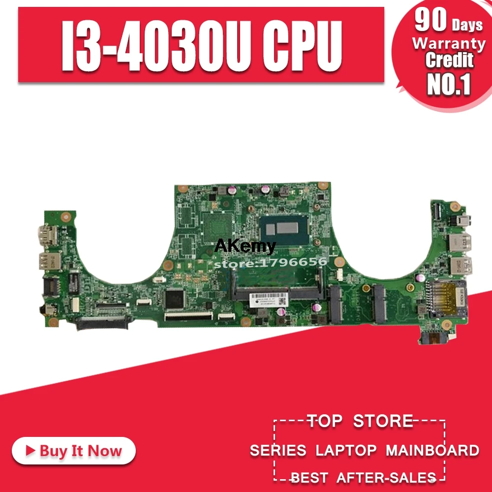 

CN-0M9CVC 0M9CVC M9CVC DAJW8CMB8E1 w I3-4030U CPU for Dell Vostro 5470 V5470 Laptop PC NoteBook Motherboard Mainboard