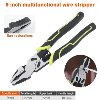 

Professional Wire Pliers 4 In 1 Multifunctional 9 Inch Crimper Stripper Cutter Tool For Crimping Cutting Hand Tools