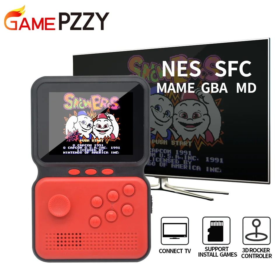 Classic Portable Handheld Video Game Console Retro Game Console With Joystick 3 Inch Screen Support Five Simulators Tv Out Handheld Game Players Aliexpress