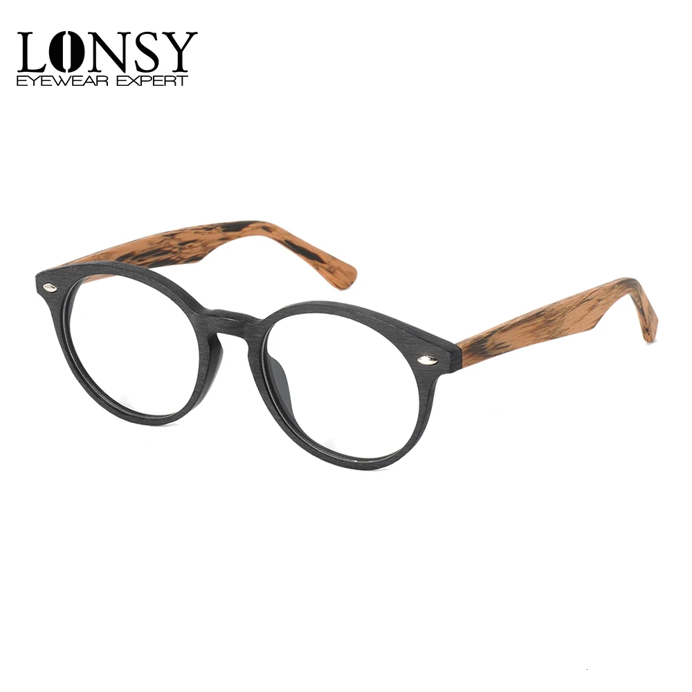 

Acetate Round Optical Clear Glasses Frame Men Women Brand Designer gafas De Sol Spectacle Plain eye Glasses Gafas eyeglasses