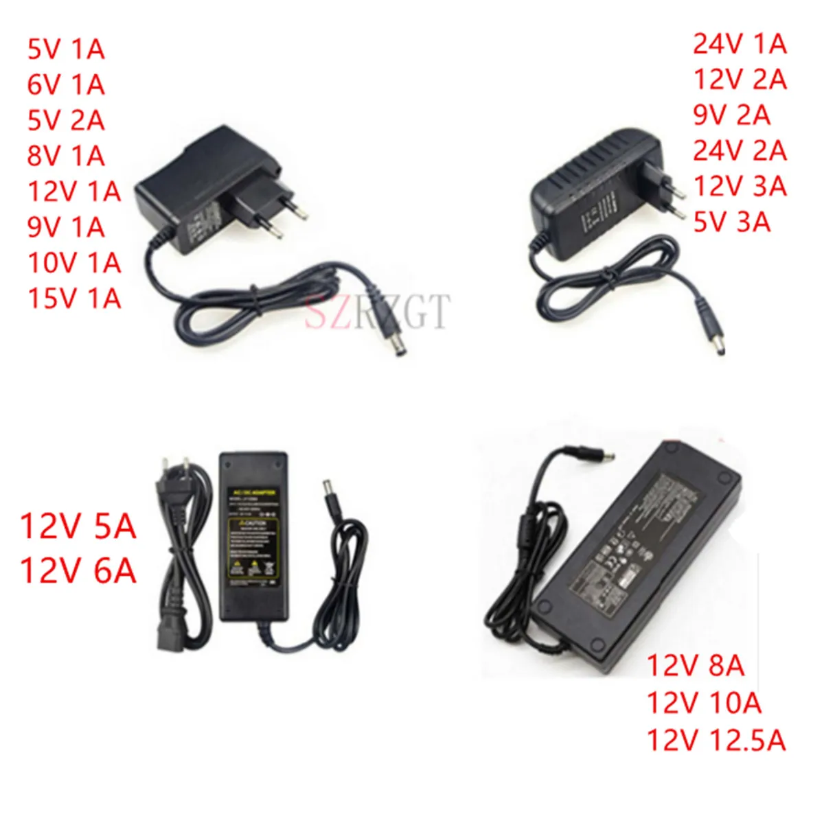 5V 6V 9V 10V 12V 15V 24V 36V 48V 1A 2A 3A 5A 6A 8A 10A Питание адаптер светильник ing трансформатор