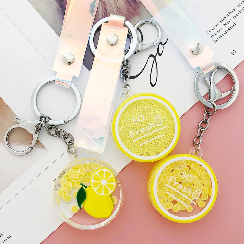 Корейский милый движущийся фотографический брелок для ключей женский