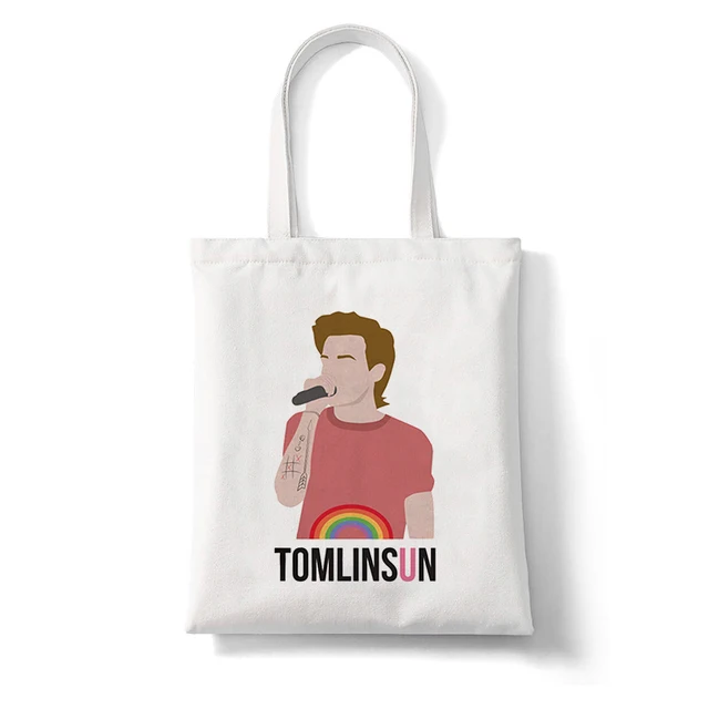 Louis Tomlinson Walls One Direction Shopper Bags Shopping Bag Tote Bag Shoulder Bag Canvas Bags Large Capacity College Handbag W256