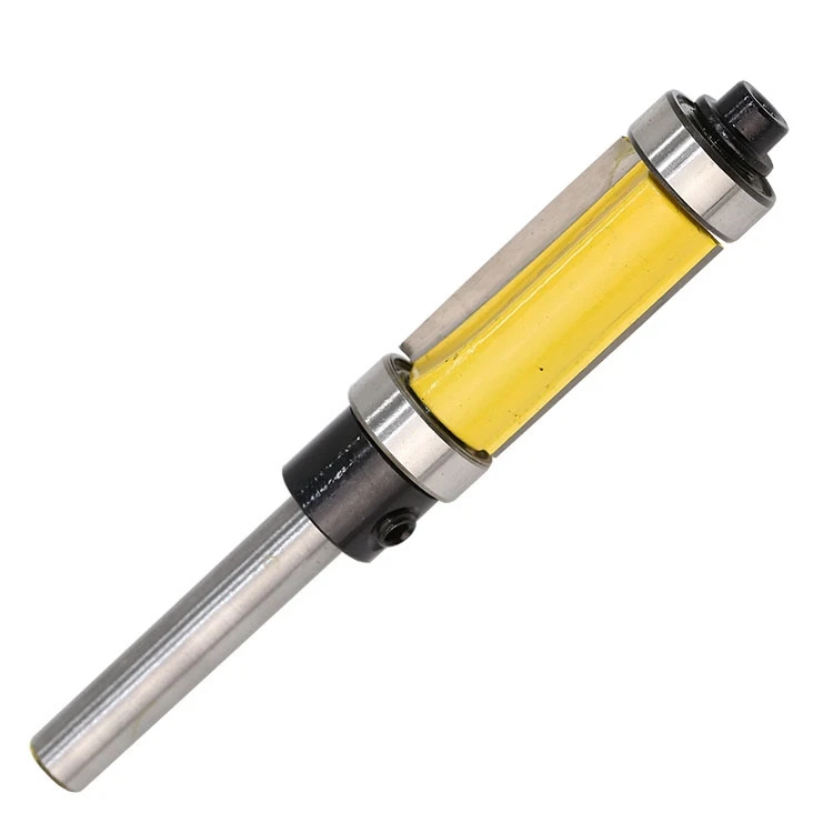 1Pc 1/4" Shank Pattern/Flush Trim Router Bit Top & Bottom Bearing For Woodworking Cutting Tool