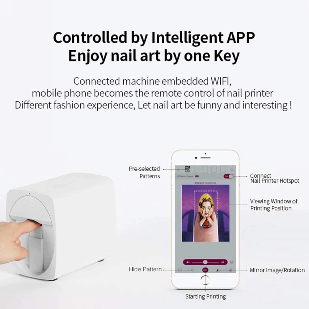 Automatic Smart 3d Art Nail Printer Dryer Machine Portable Mobile Nail  Equipment Professional Nail Design Support Wifi/diy/usb - Nail Dryers -  AliExpress