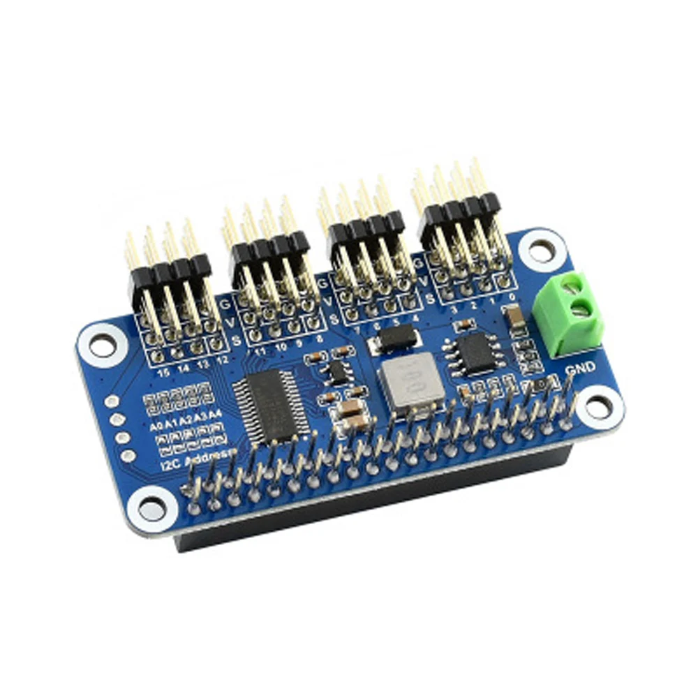 

Raspberry Pi сервопривод плата расширения Модуль Поддержка 16-ходовой сервоприводом I2C интерфейс изогнутый контактный