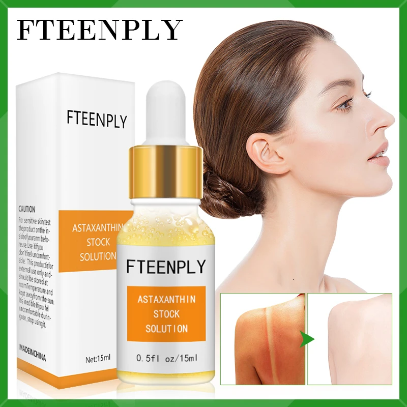 

FTEENPLY Astaxanthin Facie Serum Hyaluronic Acid Whitening Anti-dark Spot Moisturizing Essence Repair Damag Skin After Sun Care